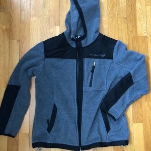 Nice fleece jacket with hood.